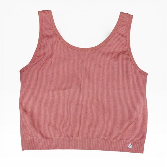 CALIA by Carrie Underwood Tops - Cali Sport Dusty Rose Ribbed Seamless Cropped Tank Bra Top Size S